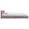vidaXL Letto con Materasso Memory Foam Rosa Velluto 180x200 cm