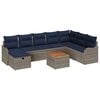 vidaXL Set Divano da Giardino 9 pz Grigio polyrattan