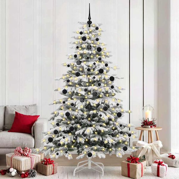 vidaXL Albero di Natale Artificiale con Rami Pieghevoli Bianco 240 cm