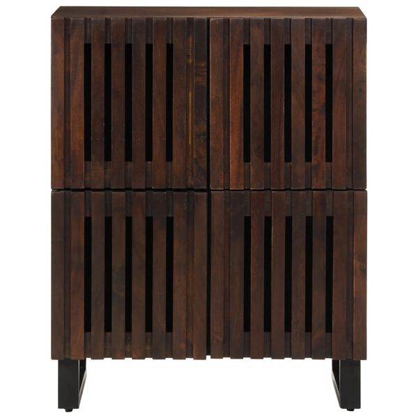 vidaXL Credenza Marrone 60x34x75 cm in Legno Massello di Mango