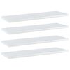 vidaXL Ripiani per Libreria 4 pz Bianco Lucido 60x20x1,5cm Multistrato