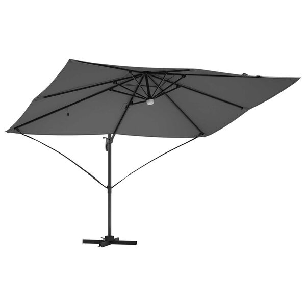 vidaXL Parasol Roma a braccio Antracite e Nero 352 x 251 x 265 cm