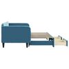 vidaXL Divano Letto Estraibile con Cassetti Blu 90x200 cm in Velluto