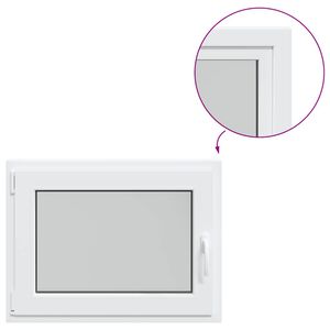 vidaXL Finestra per cantina "RISOR" 80x60 cm anta ribalta DIN sinistra bianca