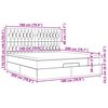 vidaXL Struttura Letto Pouf con Materasso 180x200 cm in Tessuto