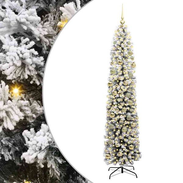 vidaXL Albero di Natale artificiale con 300 LED Verde 210 cm