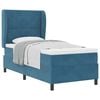 vidaXL Letto a molle con testiera Blu Scuro 200 x 100 cm Velluto