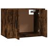 vidaXL Mobili Porta TV a Parete 3 pz Rovere Fumo 57x34,5x40 cm
