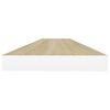 vidaXL Scaffali a Parete 2 pz Rovere e Bianco 120x23,5x3,8 cm in MDF