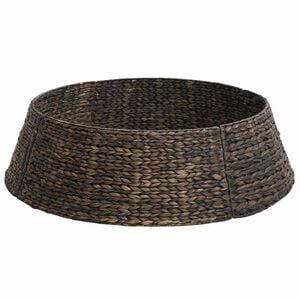 vidaXL Collare per Albero di Natale Rotondo Nero 105 x 105 x 28 cm