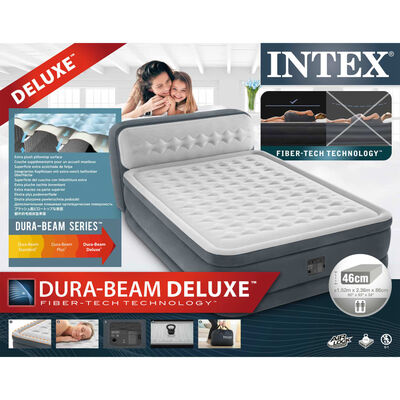 Intex Letto ad Aria Dura-Beam Deluxe Ultra Plush Headboard Queen 86cm