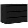 vidaXL Mobile con Cassetti 3-Cassetto Nero 80 x 41 x 58 cm