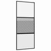 vidaXL Porta in vetro 90 x 2 x 205 cm Alluminio Nero
