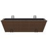 vidaXL Fioriere con Ganci 2 pz Marroni in Polyrattan