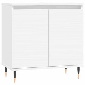 vidaXL Mobile da Bagno Bianco 58x33x60 cm in Legno Multistrato