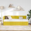 vidaXL Struttura Letto Angolare con Materasso 2 pcs Giallo Velluto