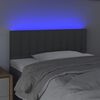 vidaXL Testiera a LED Grigio Scuro 80x5x78/88 cm in Tessuto