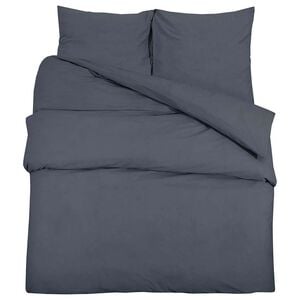 vidaXL Set Copripiumino Antracite 140x200 cm in Cotone