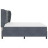 vidaXL Letto a molle con materasso Grigio scuro 200 x 200 cm Velluto