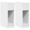 vidaXL Comodini con Cassetto 2 pz Bianco 20x36x60 cm