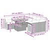 vidaXL Set Divano da Giardino 9pz con Cuscini Grigio Polyrattan Acacia