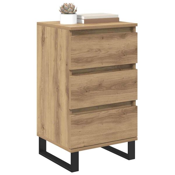 vidaXL Credenza con cassetto rovere artigianale Legno multistrato