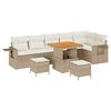 vidaXL Set Divano da Giardino 9 pcs Beige polyrattan