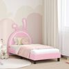 vidaXL Struttura letto bambini con testata Rosa 80 x 160 cm PU