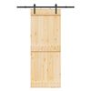 vidaXL Porta Scorrevole con Set Hardware 80x210 cm Legno Massello Pino