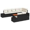 vidaXL Set Divano da Giardino con archiviazione 9 pcs Nero e bianco