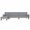 vidaXL Divano Letto a L Grigio Chiaro 260x140x70 cm in Tessuto