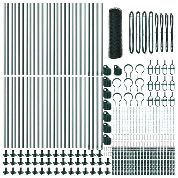 vidaXL Palo della recinzione Verde 100 x 0,8 m (rete da 25 mm)
