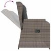 vidaXL Panchina da giardino con cuscino Grigio Poly Rattan