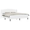 vidaXL Struttura del letto con testiera Bianco 200 x 200 cm Similpelle