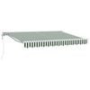 vidaXL Tettuccio Elettrico Retrattile Verde e Bianco 3 x 2,5 m
