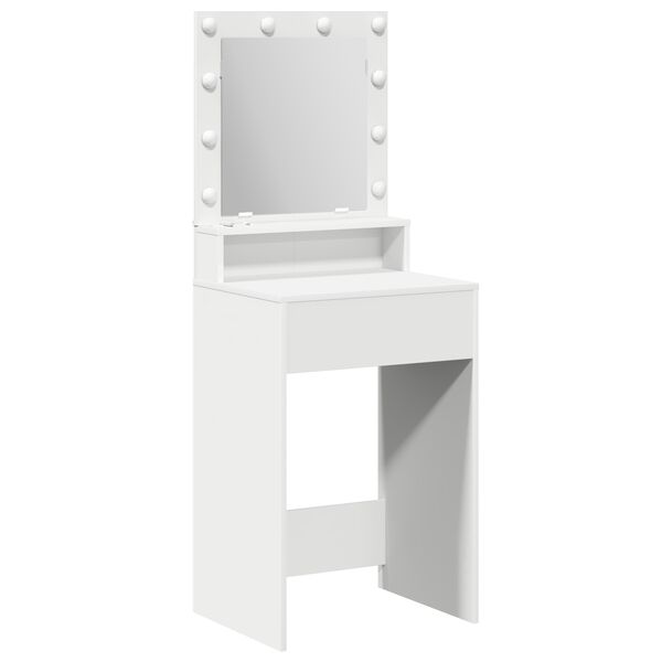vidaXL Tavolo da Trucco Bianco 50 x 41 x 135 cm Legno multistrato