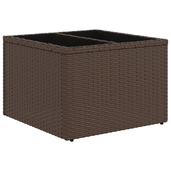 vidaXL Set Divani da Giardino 10pz con Cuscini in Polyrattan Marrone