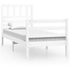 vidaXL Giroletto Bianco 75x190 cm Small Single in Legno Massello