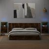 vidaXL Testiera Letto con Comodini Rovere Fumo 240 cm in Multistrato