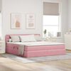 vidaXL Letto con Contenitore con materasso Rosa 180 x 200 cm Velluto