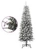 vidaXL Albero Natale Artificiale Sottile Neve Floccata 150cm PVC e PE