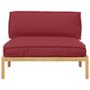 vidaXL Set di divani con cuscino Rosso Vino 120 x 92 x 69 cm