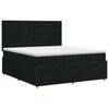 vidaXL Letto box spring con materasso Nero 140 x 190 cm Tessuto