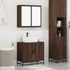 vidaXL Set Mobili da Bagno 2 pz Rovere Marrone in Legno Multistrato