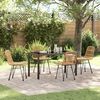vidaXL Set da Pranzo per Giardino 5 pcs Marrone