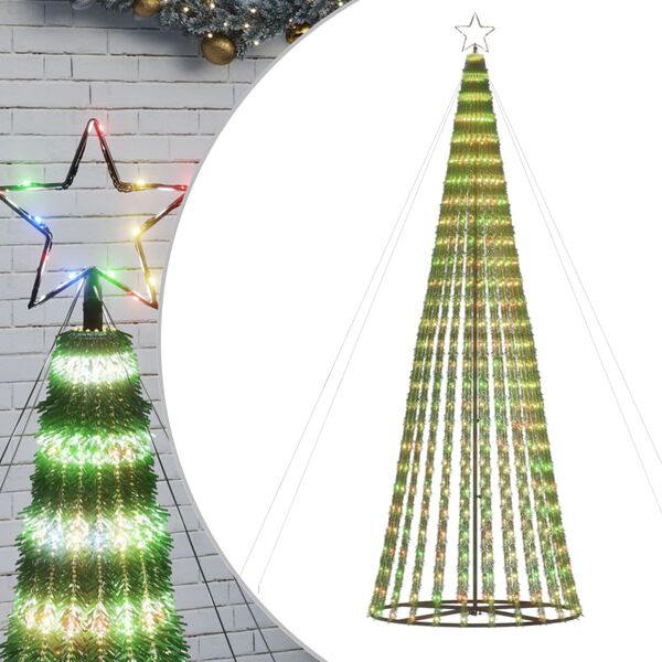 vidaXL Albero di Natale a LED 688 LED Colorato 300 cm