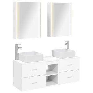 vidaXL Set di mobili per il bagno 5 pz Bianco