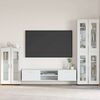 vidaXL Credenza con porta FLORIN Bianco Lucido 55,5 x 29 x 103 cm