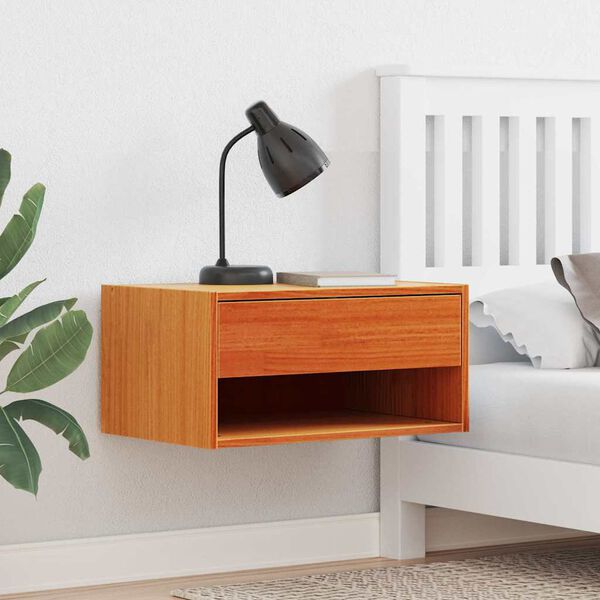 vidaXL Comodino con cassetto 2 pcs Marrone cerato 50 x 32,5 x 24 cm