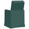 vidaXL Sedie da pranzo 2 pcs Verde scuro 57 x 67 x 98 cm Tessuto